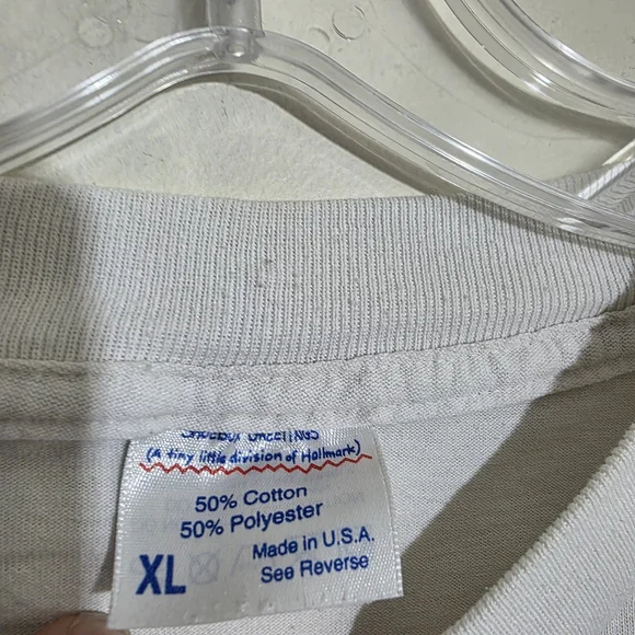 Vintage Hallmark Single Stitch White Tee I Love My Cat Paw Prints Womans Sz XL - Picture 2 of 11